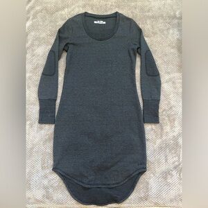 Women’s KAVU Deva Long Sleeve Casual Crew Neck Dress Charcoal